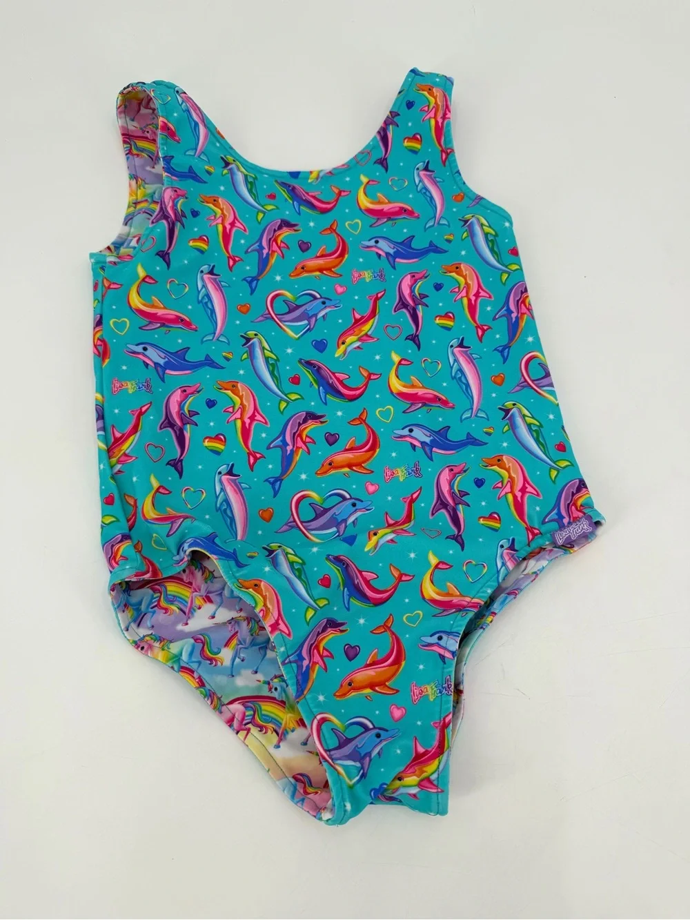 Posh Peanut X Lisa Frank Reversible Dolphin Markie Unicorn Swimsuit Swim Kids 8